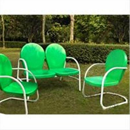 CLASSIC ACCESSORIES Crosley Furniture Griffith 3 Pc. Metal Outdoor Conversation Seating Set-Loveseat and 2 Chairs VE2613737